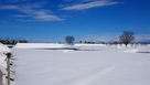 雪に覆われた城址…