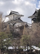石川門と雪吊り…