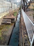 堀跡を利用した水路