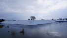 雪に覆われた本丸土塁…