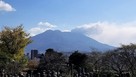 南洲墓地からの桜島…