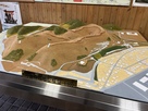 松丸駅に展示されている河後森城地形模型…