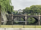 江戸城　二重橋と現存櫓の伏見櫓…