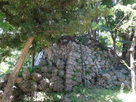 麋城の滝東側の石垣…