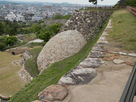 天球丸の巻石垣(復元)鳥取城から西方向…