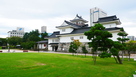 富山市郷土博物館入口側からの模擬天守…