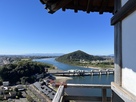 望楼から見た伊木山城…