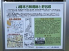 八幡林古戦場跡と野呂塚説明看板…