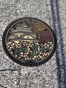 岡崎城のデザインマンホール…