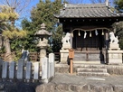 秋葉神社と城址碑…