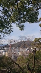 本丸跡からの眉山…