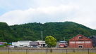 敦賀赤レンガ倉庫と遠景…