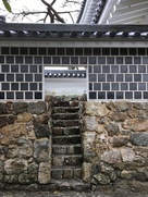 桜門への階段