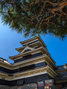 青空の松本城