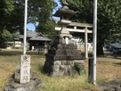 城跡碑と愛宕神社…