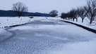 雪の東側水堀