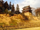 上田城の櫓と石垣…