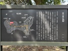 熊川城の遺構の案内板…