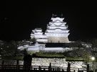 ライトアップの姫路城…