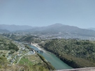 天守展望台から木曽川と恵那山…