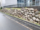 大阪ドーンセンターの復元石垣…