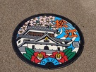 松江城入口のマンホール…