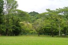 長篠城本丸より望む鳶ヶ巣山…