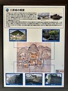 三原城の概要の案内板…