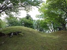 北曲輪群(米倉跡)から眺める本丸西の虎口…