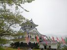 館山城と鯉のぼり…