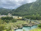 主郭からの眺望(高山本線と飛騨川渓谷)