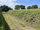 本丸南虎口から見た蒲生時代に築かれた本丸…