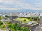 甲府城遠景（朝焼け）　城のホテルから…