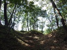 主郭の横堀と土塁