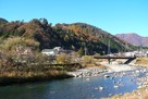 駒場城 阿智川越しの遠景（東より）