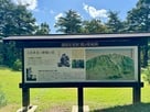 鮫ヶ尾城跡の案内板…