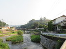 宮川陣屋跡北東端から津山城