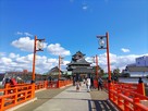 天守と大手橋（西側）…