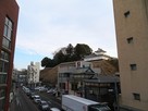 歩道橋から二の丸角櫓・二の丸空堀…