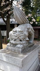 新田神社　狛犬…