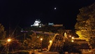ライトアップされた福知山城と昇龍橋と三日…