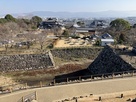 大和郡山城・天守台から毘沙門曲輪方面を望…