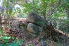 鴨山城 石積