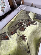 菁莪記念館に展示してある菩提山城復元ジオ…