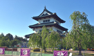 早朝の天守