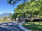 本丸戌亥櫓跡と岩木山…