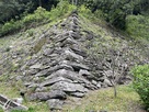 虎伏山北隅の算木積み石垣