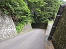 上舘と中館を隔てる堀切跡…