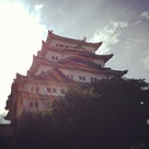 逆光の名古屋城…