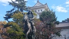 大垣城と戸田氏鉄像…
